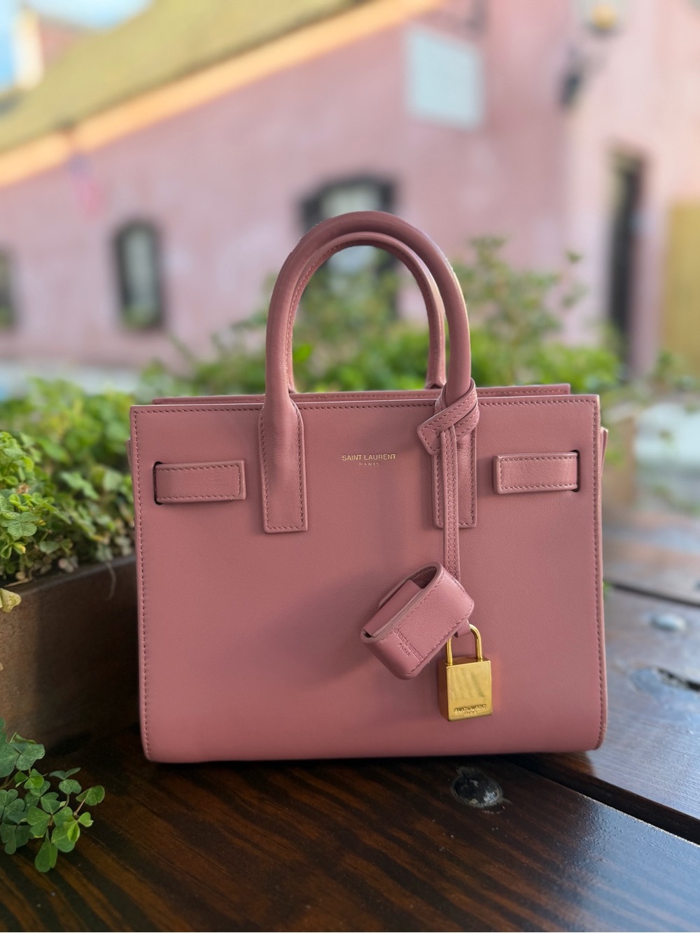 Saint Laurent dusty rose pink Nano Sac de Jour